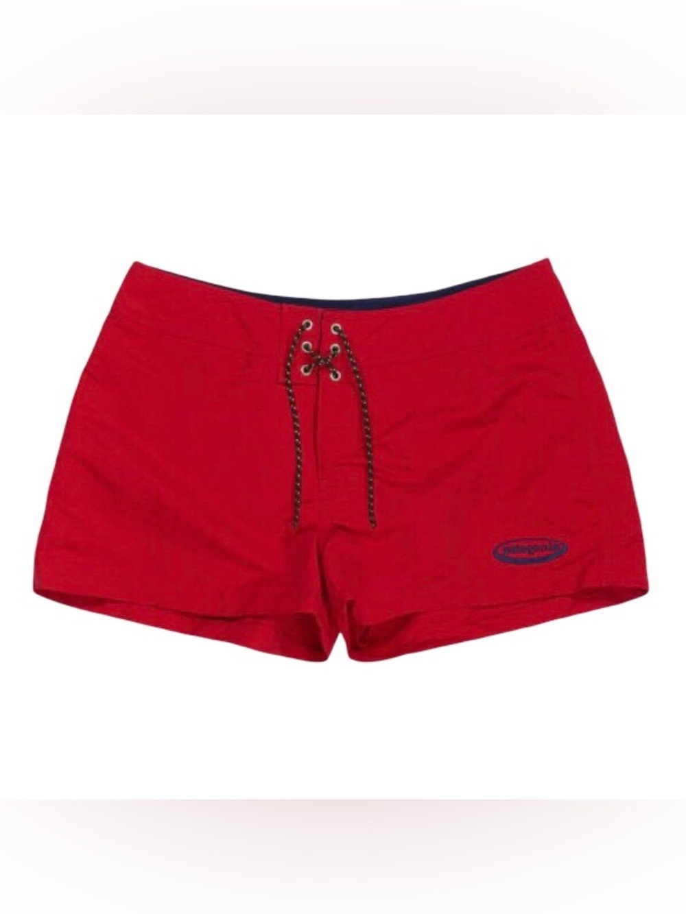 Patagonia Women's Board Shorts Size 13 Red Oval Logo Lace Up Nylon Quick Dry - Picture 6 of 11